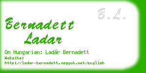 bernadett ladar business card