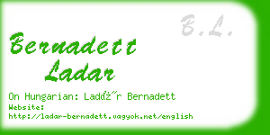 bernadett ladar business card